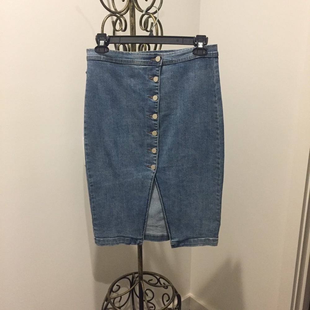Denim Pencil Skirt